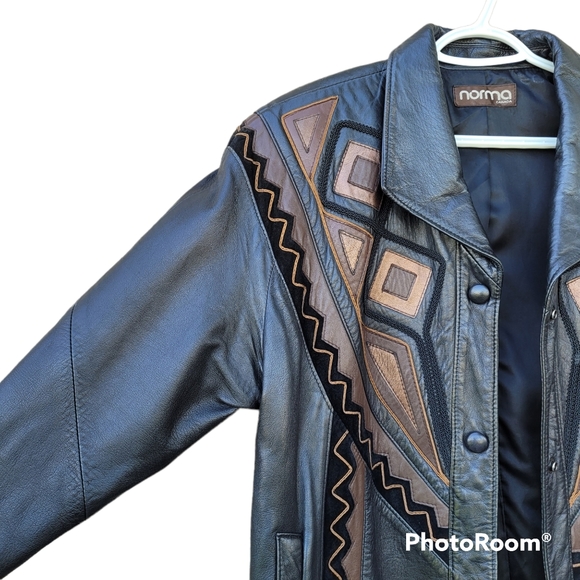 Vintage Leather Midi Jacket - Picture 2 of 7